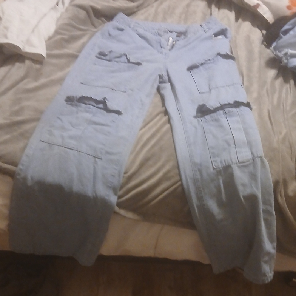 High Rise Blue Jeans